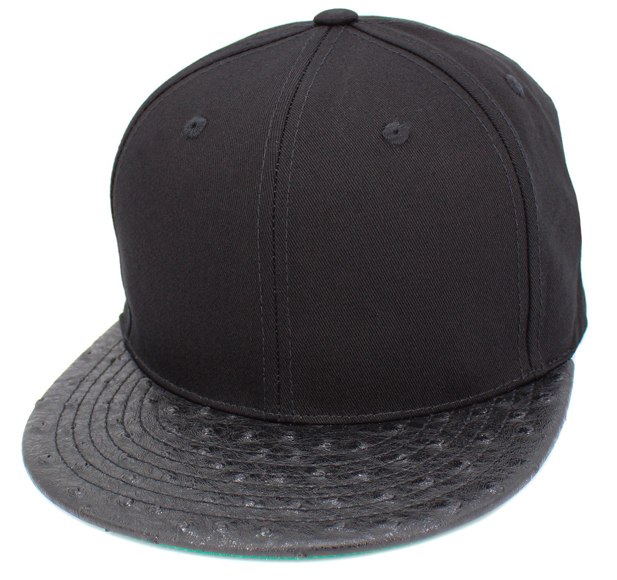 Ostrich Brim Snapback Blk-Blk