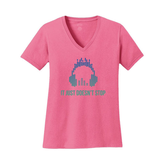 Neon Pulse Rave V-Neck Tee