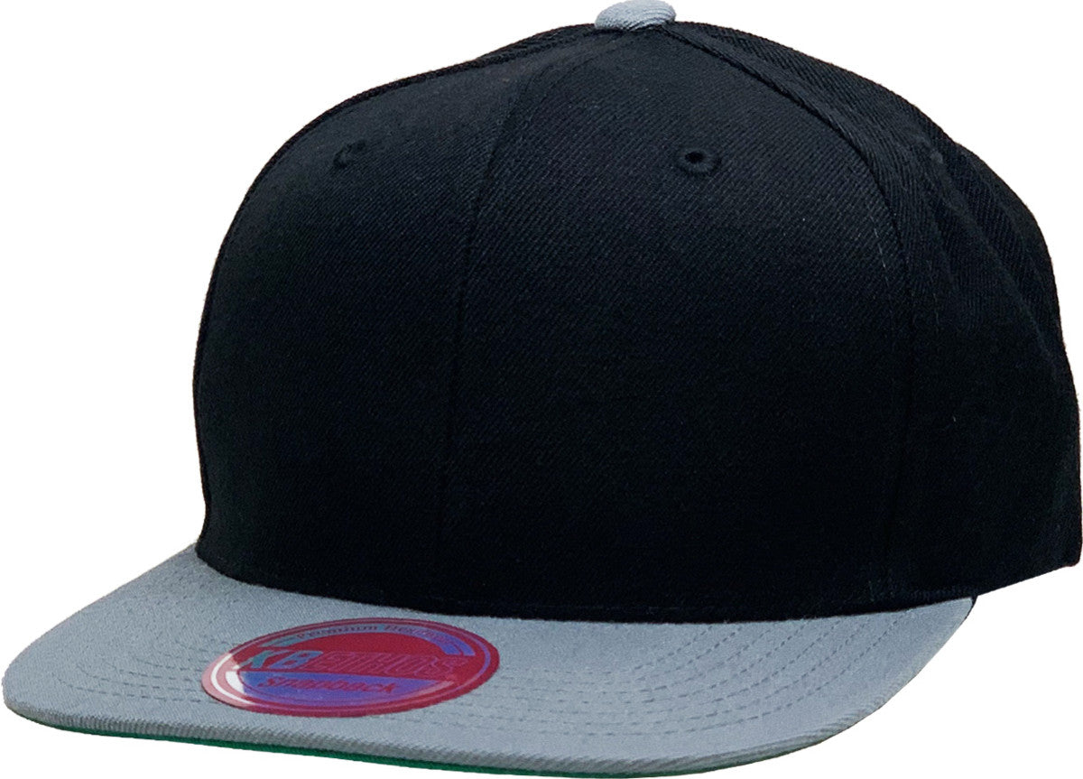 Wool Blend Snapback Blk-Dgy