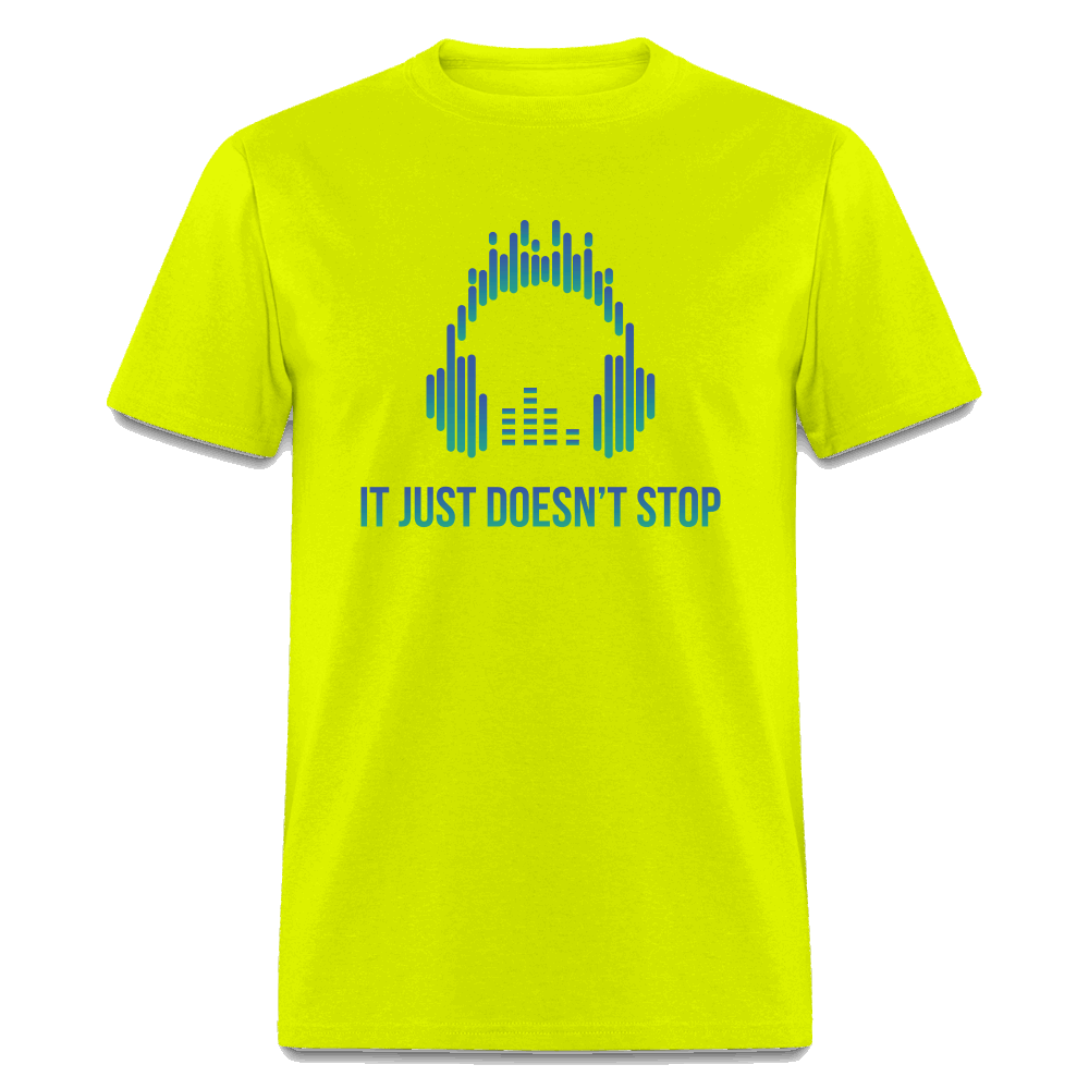 Neon Headphones - Men's Classic T-Shirt - safety green