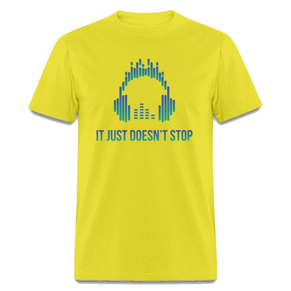 Neon Headphones - Men's Classic T-Shirt - yellow